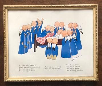 Vintage Prent met Engeltjes - Jeanne Hebbelynck beschikbaar voor biedingen