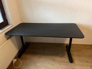 Ikea BEKANT bureau zwart bruin 160x80cm - afbeelding 1