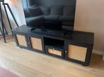 Design TV meubel van hout & rotan zo goed als nieuw!, Zo goed als nieuw, Ophalen