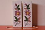 Set van 2 retro vintage radiatorbakjes met funky bloemdecor, Ophalen of Verzenden