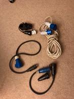 Camping Verlengkabel met  adapters, +-15 meter, Caravans en Kamperen, Ophalen of Verzenden, Gebruikt