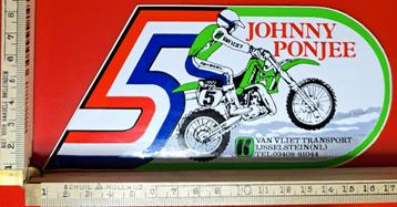 Vintage sticker motorcross Motorsport Johnny Ponjee nr 5