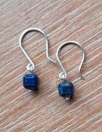 handgemaakte oorbellen echt zilver en lapis lazuli, Hangers, Nieuw, Met edelsteen, Zilver