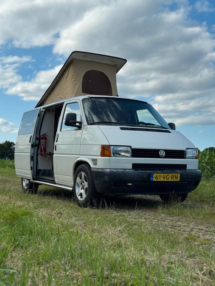 VW T4 tdi Camper + airco, Caravans en Kamperen, Campers, Particulier, tot en met 2, Buscamper of Camperbus, Volkswagen, Diesel