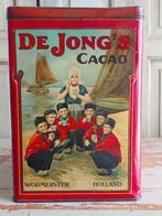 Oud winkelblik toonbankblik De Jong's cacao uit Wormerveer, Verzamelen, Blikken, Ophalen of Verzenden, Gebruikt, Overige, Overige merken
