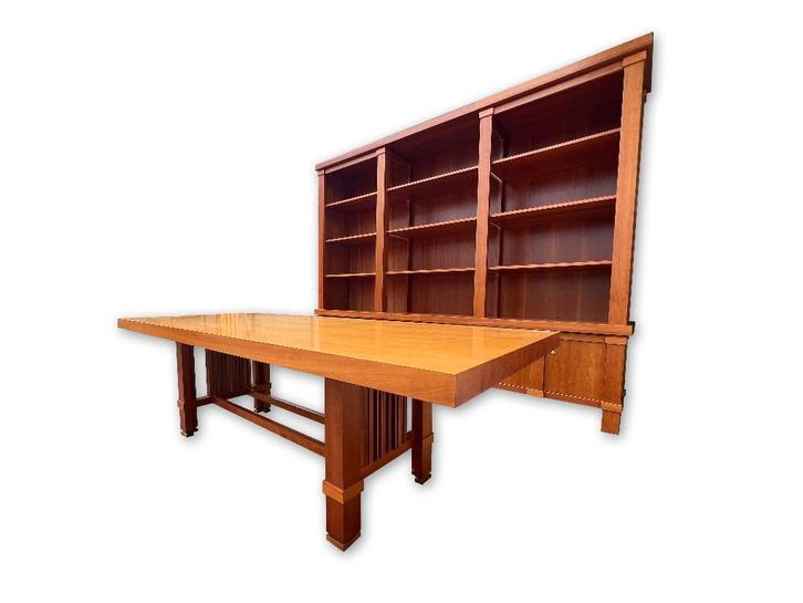 Frank Lloyd Wright Taliesin bureau + bibliotheekkast Cassina, Huis en Inrichting, Bureaus, Gebruikt, Bureau, Ophalen