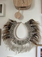Bohemian veren schelpen Krans / Tooi, Huis en Inrichting, Woonaccessoires | Kransen, Ophalen of Verzenden, Zo goed als nieuw