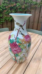 Antieke Chinese Vaas met Bloemen en Vogels, Ophalen of Verzenden