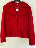 Nieuw bouclé rood colbert jasje - maat 38 20 % wol 72 % poly, Nieuw, Ophalen of Verzenden, Jasje, Rood