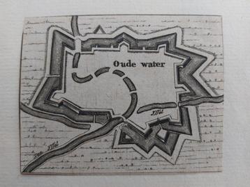 8 / Grondtekening van Oudewater Gravure uit 1675 beschikbaar voor biedingen
