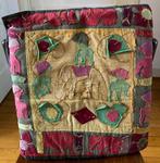 3 stoelkussens met kussenslopen uit India, 41x39x3 cm, Ophalen of Verzenden, Gebruikt, Vierkant