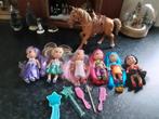 Mooi set kleine barbie popjes 13cm en paard€7,50, Ophalen of Verzenden, Zo goed als nieuw