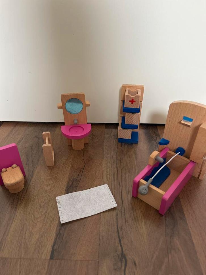 Goki Poppenhuis Badkamer Accessoires, Kinderen en Baby's, Speelgoed | Poppenhuizen, Gebruikt, Toebehoren, Ophalen of Verzenden