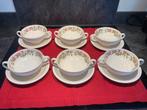wedgwood rosalind soepkom met schotel 6 stuks, Overige typen, Ophalen of Verzenden, Zo goed als nieuw, Wedgwood
