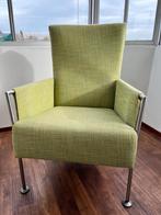 Ojee fauteuil groen met metalen frame, Huis en Inrichting, Fauteuils, Ophalen, Gebruikt, Minder dan 75 cm, Metaal