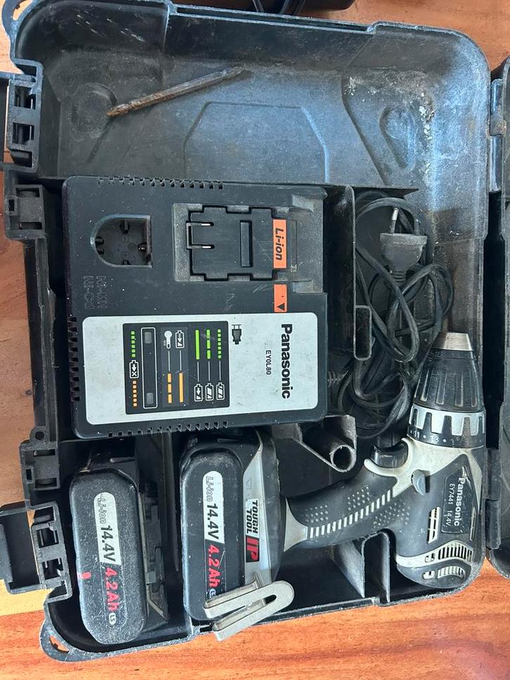 Panasonic EY7440 14.4V set 2x, Doe-het-zelf en Verbouw, Gereedschap | Machine-onderdelen en Toebehoren, Zo goed als nieuw, Ophalen of Verzenden