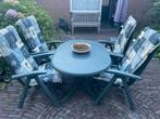 4 Hartman standenstoelen + gratis tafel, Tuin en Terras, Ophalen, Kunststof, Gebruikt, 8 zitplaatsen