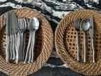 18 delig 6 persoons bestek gedraaide bestekset brutalist, Antiek en Kunst, Antiek | Bestek, Ophalen of Verzenden