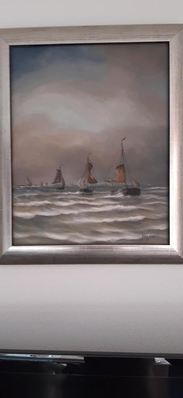 Bomschuiten op volle zee door Joost Krab beschikbaar voor biedingen