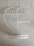 Wit metalen sieradenrekje hartvormig, Sieraden, Tassen en Uiterlijk, Overige Accessoires, Ophalen of Verzenden, Gebruikt