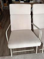 Twee witte fauteuils - schommelstoel - Rocking chair, Huis en Inrichting, Fauteuils, 75 tot 100 cm, Ophalen of Verzenden, Zo goed als nieuw