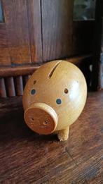 Vintage Houten Spaarvarken, Huis en Inrichting, Ophalen of Verzenden, Gebruikt