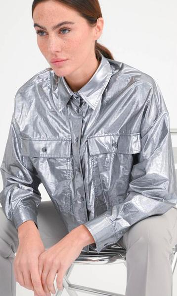 MAX MARA BLOUSE, ZILVER, MAAT 38 (NEW €260) NIEUW💖💖💖 beschikbaar voor biedingen