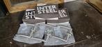 Intersteel RVS geborstelde deur krukken 3x, Doe-het-zelf en Verbouw, Hang- en Sluitwerk, Ophalen of Verzenden, Zo goed als nieuw