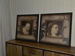 Twee decoratieve engelen prints, 50 tot 75 cm, Ophalen of Verzenden, 50 tot 75 cm, Print