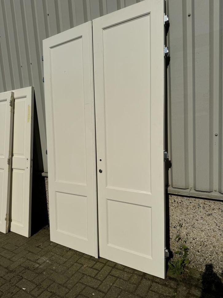 Zgan openslaande deuren 75 x 252, Doe-het-zelf en Verbouw, Deuren en Horren, Zo goed als nieuw, Binnendeur, 215 cm of meer, 120 cm of meer