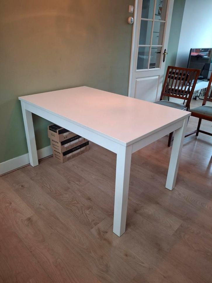 Uitschuifbare Ikea Laneberg eettafel, Huis en Inrichting, Tafels | Eettafels, Gebruikt, 50 tot 100 cm, 100 tot 150 cm, Vijf personen of meer