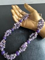 Amethist half edelsteen ketting, Sieraden, Tassen en Uiterlijk, Ophalen of Verzenden, Gebruikt