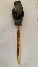 Briefopener bronzen handen, Ophalen of Verzenden, Gebruikt