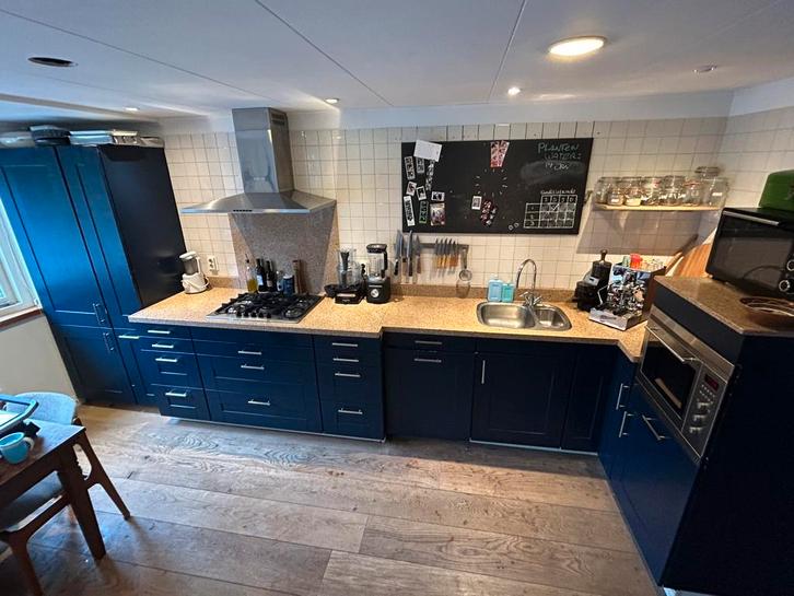 Keuken, Huis en Inrichting, Keuken | Complete keukens, Gebruikt, Hoekkeuken, Overige kleuren, Graniet of Steen, Ophalen