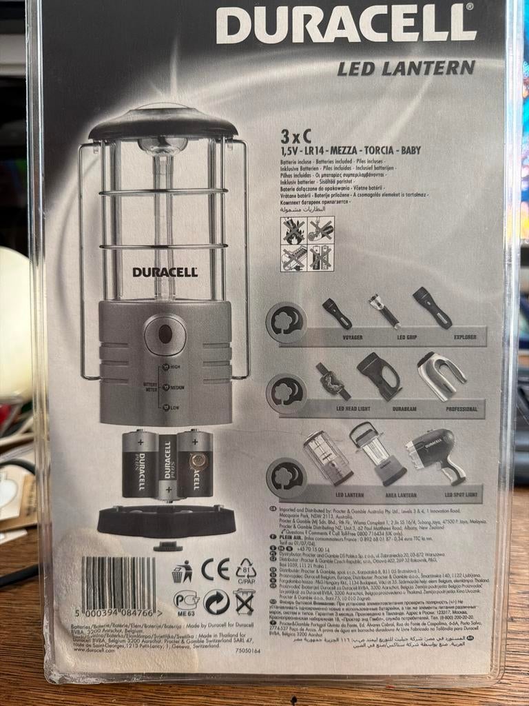 Nieuwe Duracell LED Lantaarn in Verpakking, Ophalen of Verzenden, Nieuw