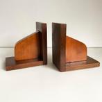 Vintage art deco design boekensteunen hout, Verzenden, Gebruikt
