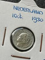 Zilveren dubbeltje 1930, Postzegels en Munten, Munten | Nederland, Zilver, Ophalen of Verzenden, 10 cent, Koningin Wilhelmina