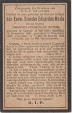 Broeder Johannes Noten 1859 Leende + 1923 Vught, 63 jaar, Verzamelen, Bidprentjes en Rouwkaarten, Verzenden, Bidprentje