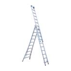 Driedelige Reformladder 3x10 + gevelrollen, Doe-het-zelf en Verbouw, Ladders en Trappen, Nieuw, Ladder, Ophalen of Verzenden, 4 meter of meer