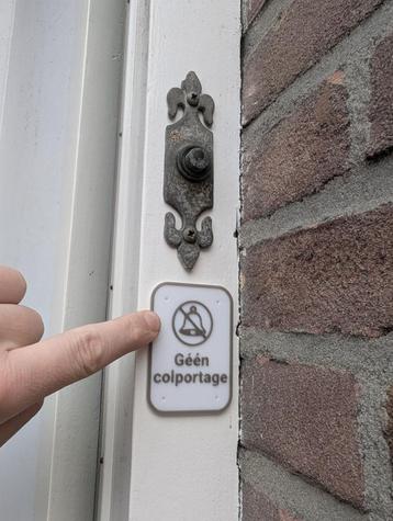 Plastique anti colportage/ deur-aan-deur-verkoop plaatjes beschikbaar voor biedingen