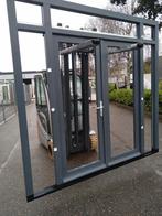 Kozijn met dubbele deuren en zijlichten boven licht, Nieuw, Ophalen of Verzenden, Buitendeur, Hout