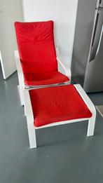 Chair & Footstool, Huis en Inrichting, Stoelen, Ophalen, Zo goed als nieuw, Rood, Eén