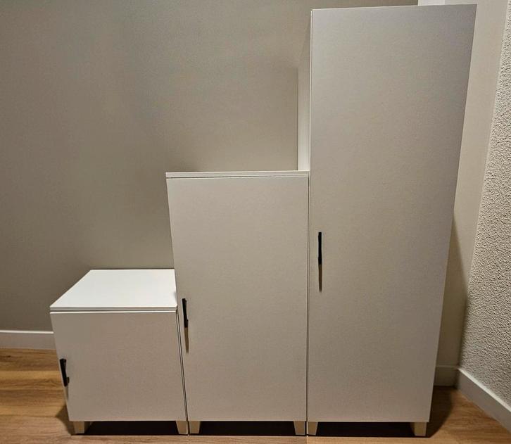 IKEA PLATSA kast set (3 kasten) incl planken en draadmanden, Huis en Inrichting, Kasten | Kledingkasten, Gebruikt, 150 tot 200 cm