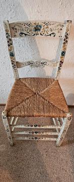 Antieke riete stoel, Ophalen of Verzenden