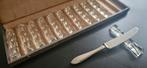 Art Deco kristal messenleggers in casette, Antiek en Kunst, Ophalen of Verzenden