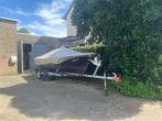 boot met trailer en elektrische motor, Watersport en Boten, Motorboten en Motorjachten, Buitenboordmotor, Minder dan 10 pk, Polyester