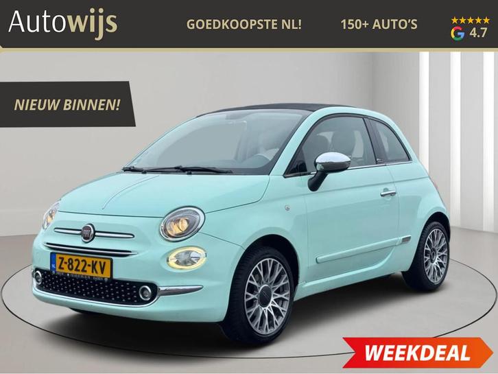 Fiat 500 C 1.2 Lounge|Facelift|LED|Navi|Airco|Cabrio, Auto's, Fiat, Bedrijf, Te koop, 500C, ABS, Airbags, Airconditioning, Bluetooth