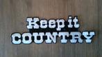 Keep it country muziek western logo patch groot back, Verzamelen, Nieuw, Ophalen of Verzenden