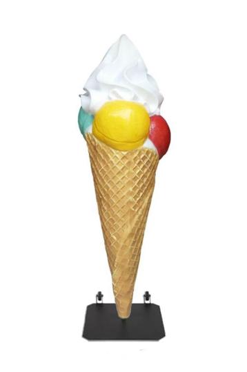 Schepijs ijsje 182 cm - reclame ijshoorn schepijs polyester beschikbaar voor biedingen
