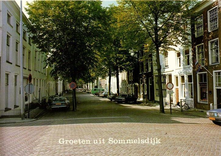 Groeten uit Sommelsdijk - Voorstraat - ongelopen, Verzamelen, Ansichtkaarten | Nederland, Ongelopen, Zuid-Holland, Voor 1920, Ophalen of Verzenden